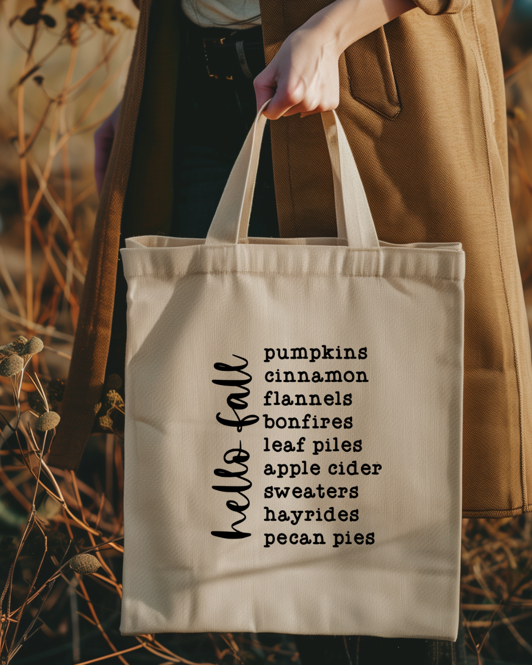 Hello fall kangaskassi