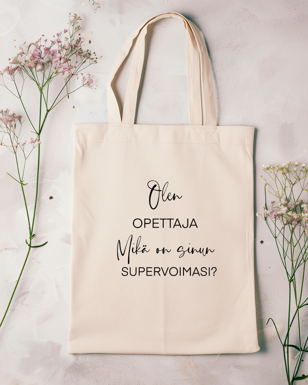 Opettaja supervoima kangaskassi