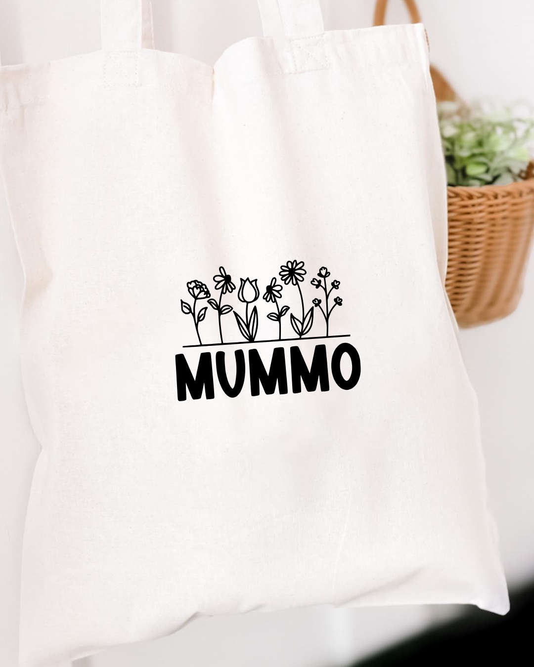 Mummo kangaskassi personoitava