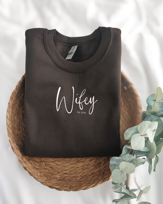 Wifey personoitava collegepaita